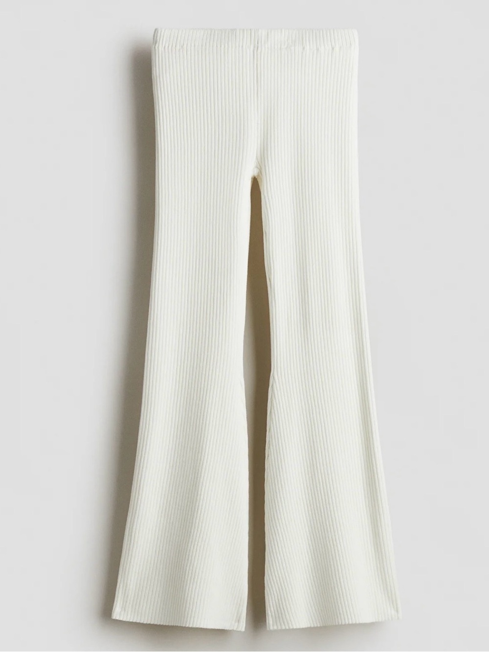 H&M Cream Ribbed Kids Leggings